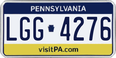 PA license plate LGG4276