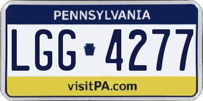 PA license plate LGG4277