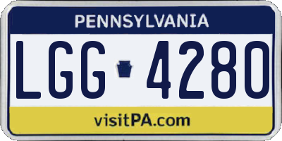 PA license plate LGG4280