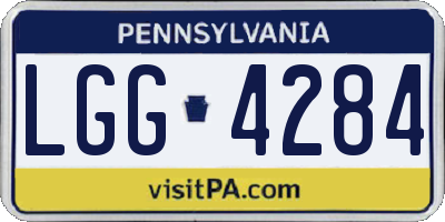 PA license plate LGG4284