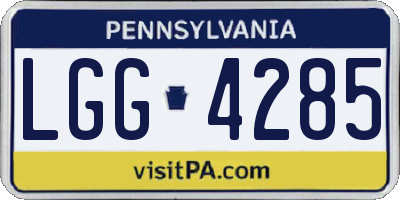 PA license plate LGG4285