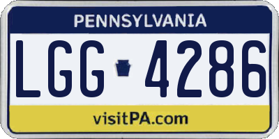 PA license plate LGG4286