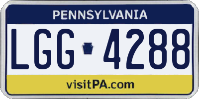 PA license plate LGG4288