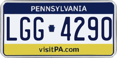 PA license plate LGG4290
