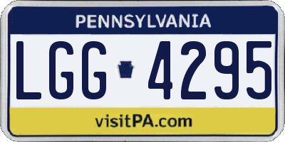 PA license plate LGG4295