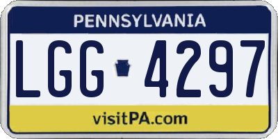 PA license plate LGG4297