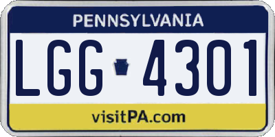 PA license plate LGG4301