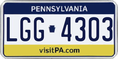 PA license plate LGG4303
