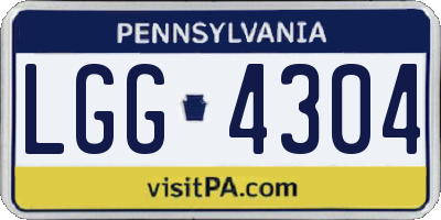 PA license plate LGG4304
