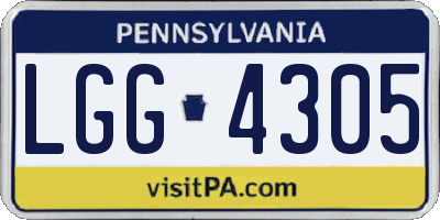 PA license plate LGG4305