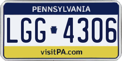 PA license plate LGG4306