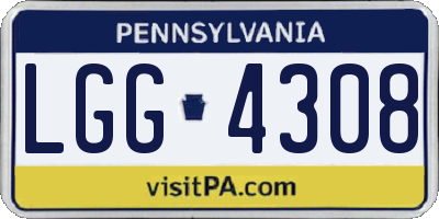 PA license plate LGG4308