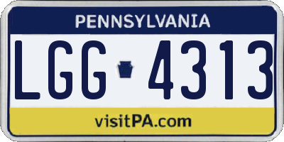 PA license plate LGG4313