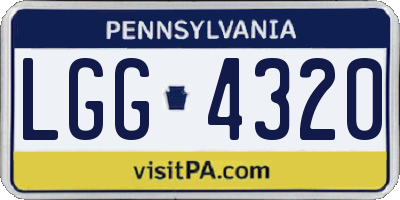 PA license plate LGG4320
