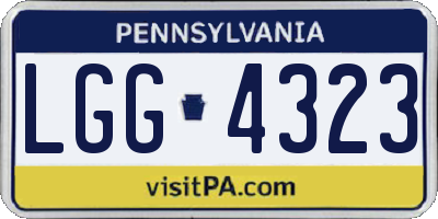 PA license plate LGG4323
