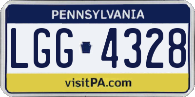 PA license plate LGG4328