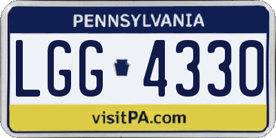 PA license plate LGG4330