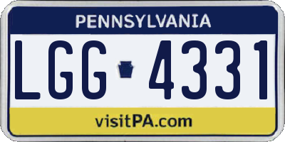 PA license plate LGG4331
