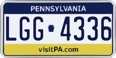 PA license plate LGG4336
