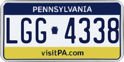 PA license plate LGG4338