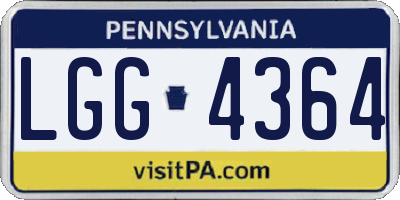 PA license plate LGG4364