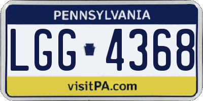 PA license plate LGG4368