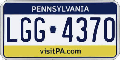 PA license plate LGG4370