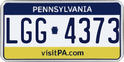 PA license plate LGG4373