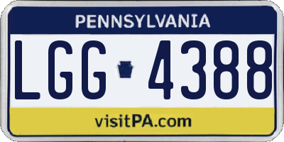 PA license plate LGG4388