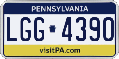 PA license plate LGG4390