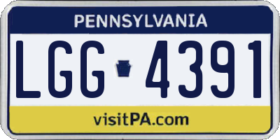 PA license plate LGG4391