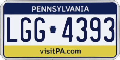 PA license plate LGG4393