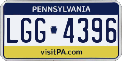 PA license plate LGG4396