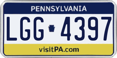 PA license plate LGG4397