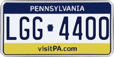 PA license plate LGG4400