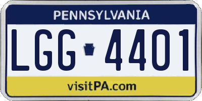 PA license plate LGG4401