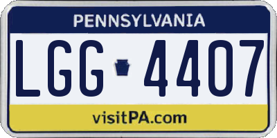 PA license plate LGG4407