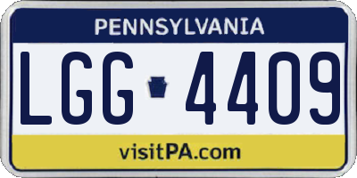 PA license plate LGG4409