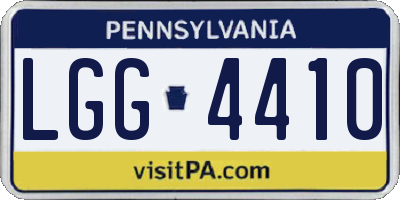 PA license plate LGG4410