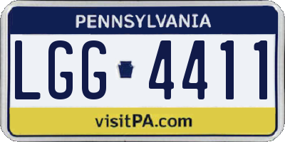 PA license plate LGG4411
