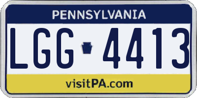 PA license plate LGG4413