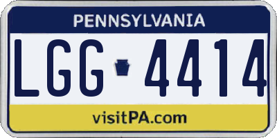 PA license plate LGG4414