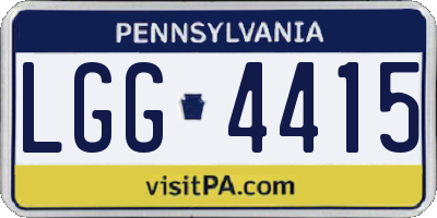 PA license plate LGG4415