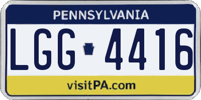PA license plate LGG4416