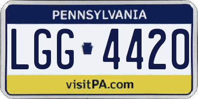 PA license plate LGG4420