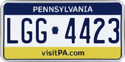 PA license plate LGG4423