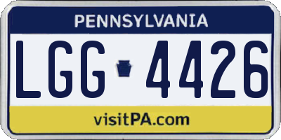 PA license plate LGG4426