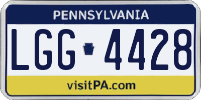 PA license plate LGG4428