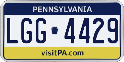 PA license plate LGG4429
