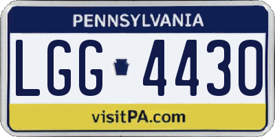 PA license plate LGG4430